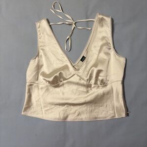 Wild Fable Cream Satin Blouse